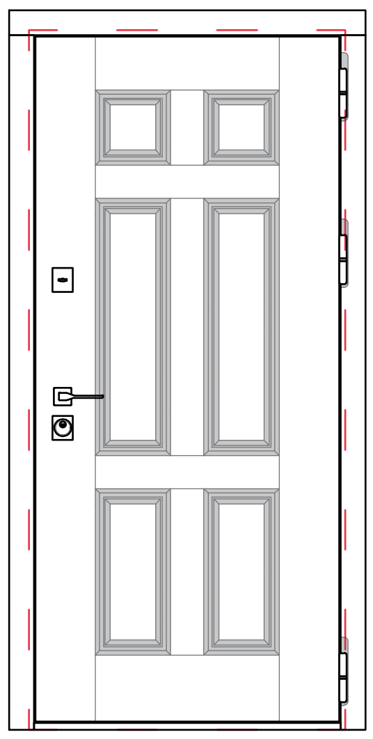 Металлическая дверь с фрезеровкой в коттедж RS-121